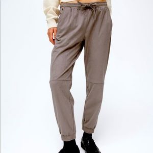 Zara Faux Suede Joggers